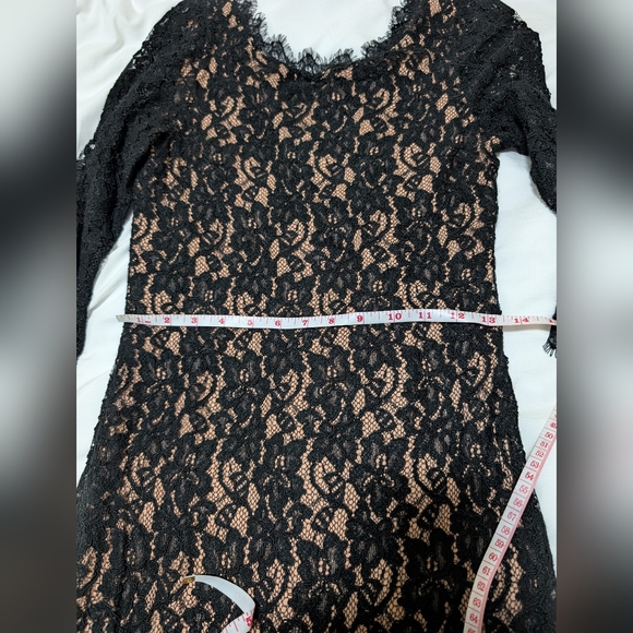 Aritzia Babaton Rafael Dress - Boat Neck, V-Back, Black Lace Dress - Picture 8 of 8